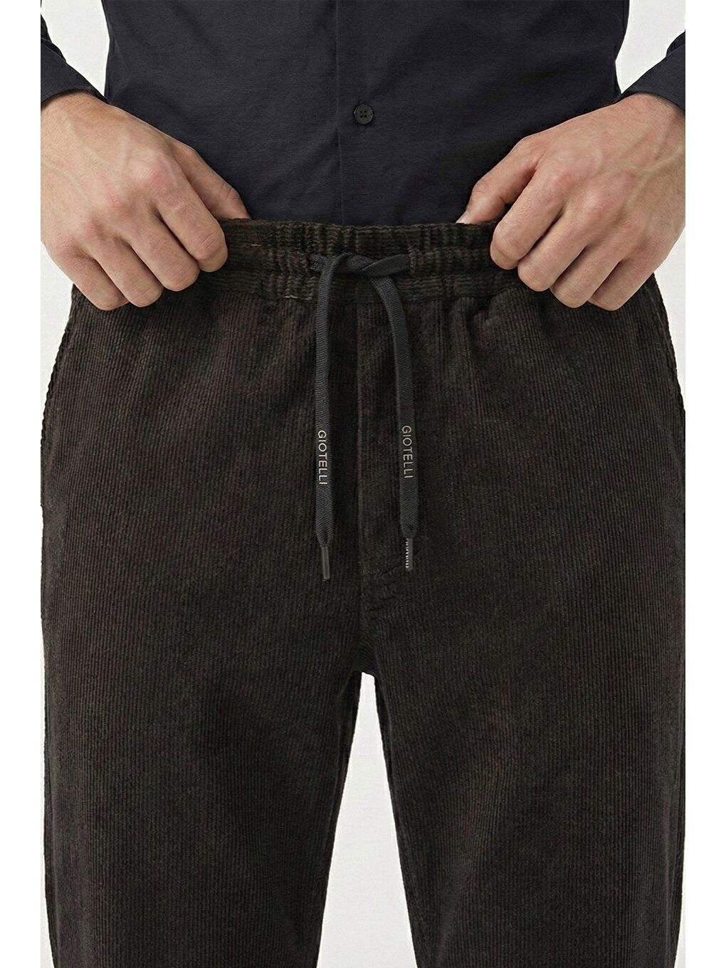 Kahverengi Giotelli Kahve Dokuma Kumaş Normal Bel Standart Boy Erkek Pantolon-4