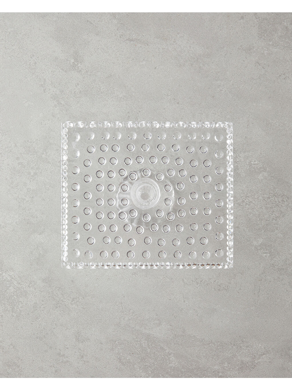 Renksiz Bubbles Cam Kek Standı 25x11 cm Şeffaf-1