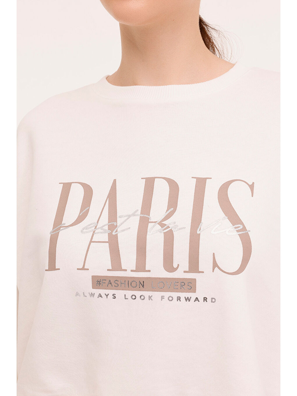 Bej WL MARLEY 16BT133 4PR Ekru Kadın Sweatshirt-3