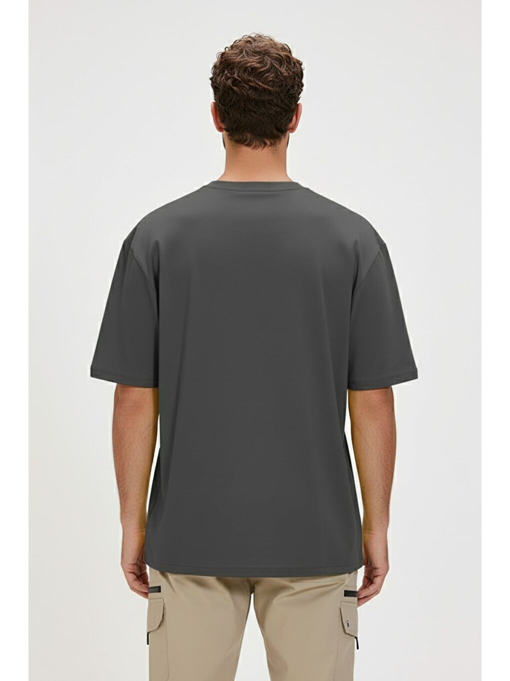 Gri Tıme To Asfalt Erkek Baskılı Tişört-2