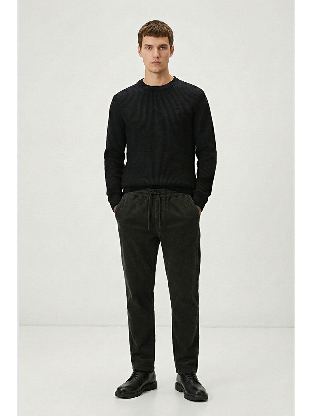 Giotelli Yeşil Dokuma Kumaş Normal Bel Standart Boy Erkek Pantolon-2