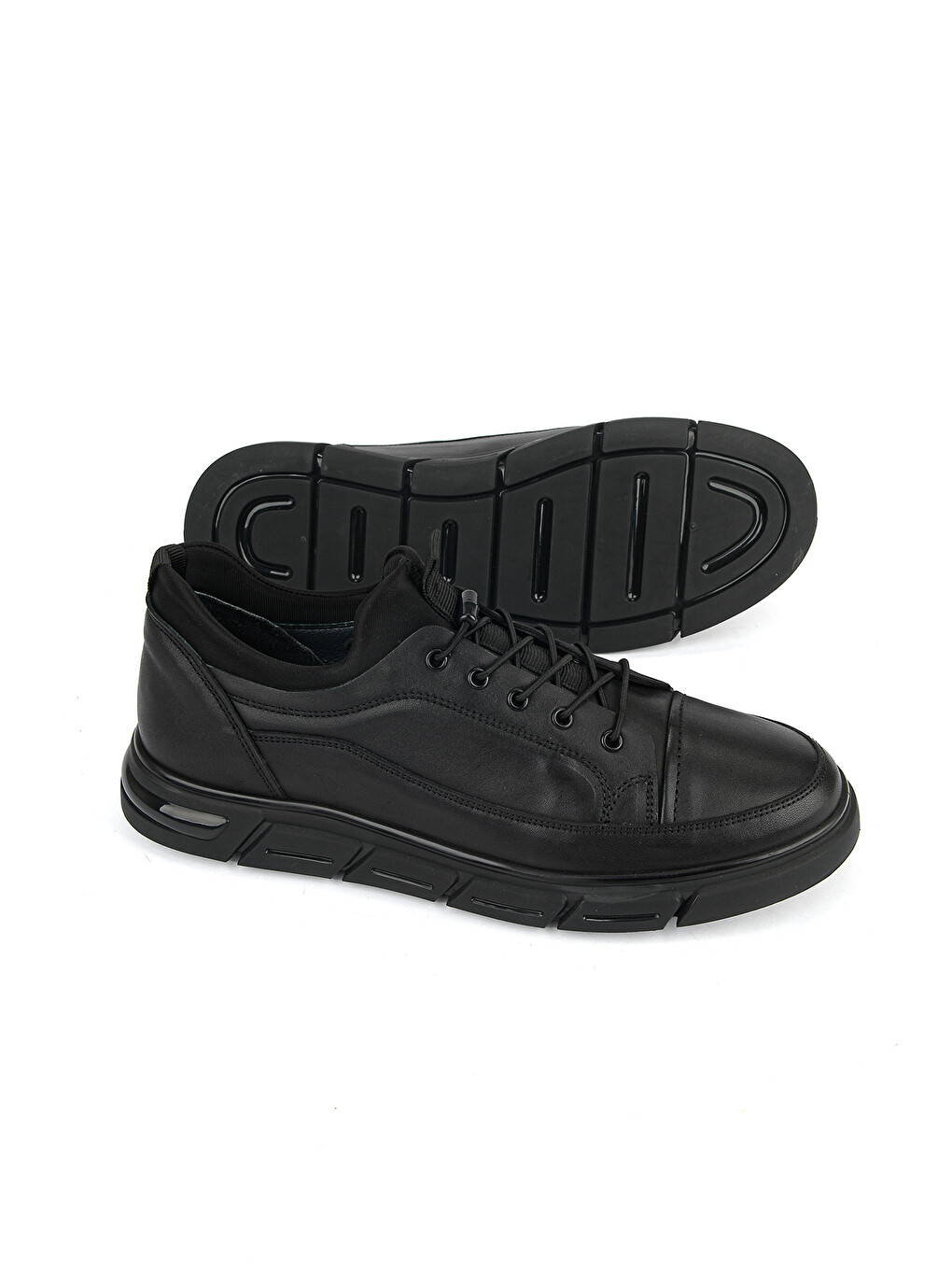 Erkek Hakiki Deri Sneaker 1631053z1822 Siyah-4