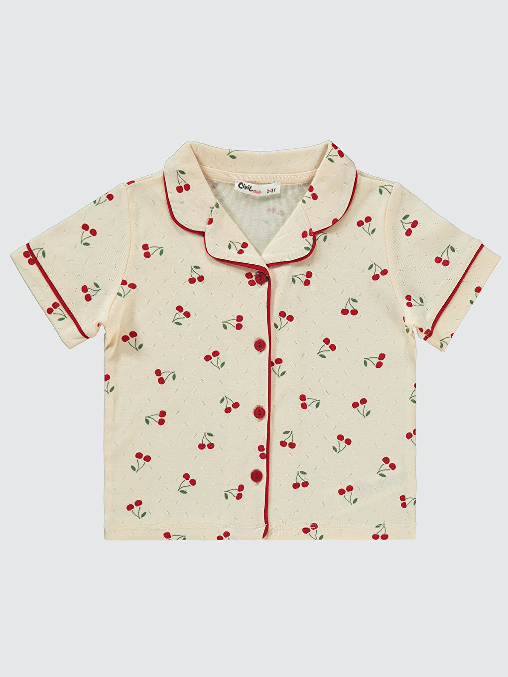 Bej Girls Kız Çocuk Pijama Takımı 2-5 Yaş FilDişi-1