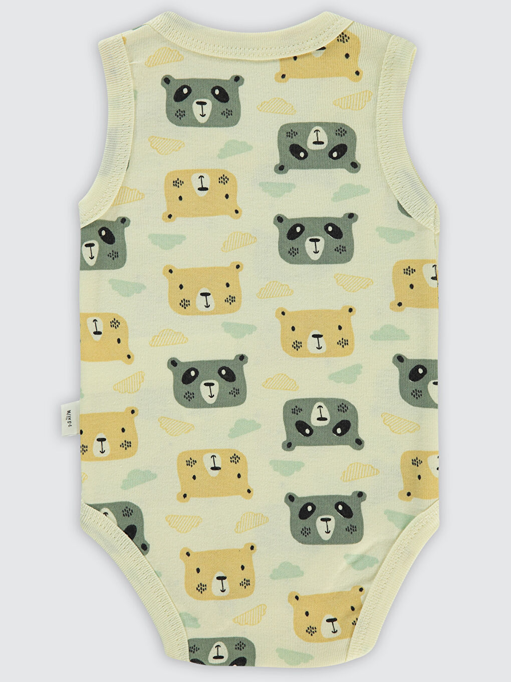 Bej Baby Erkek Bebek Çıtçıtlı Badi 1-36 Ay Taş Rengi-1