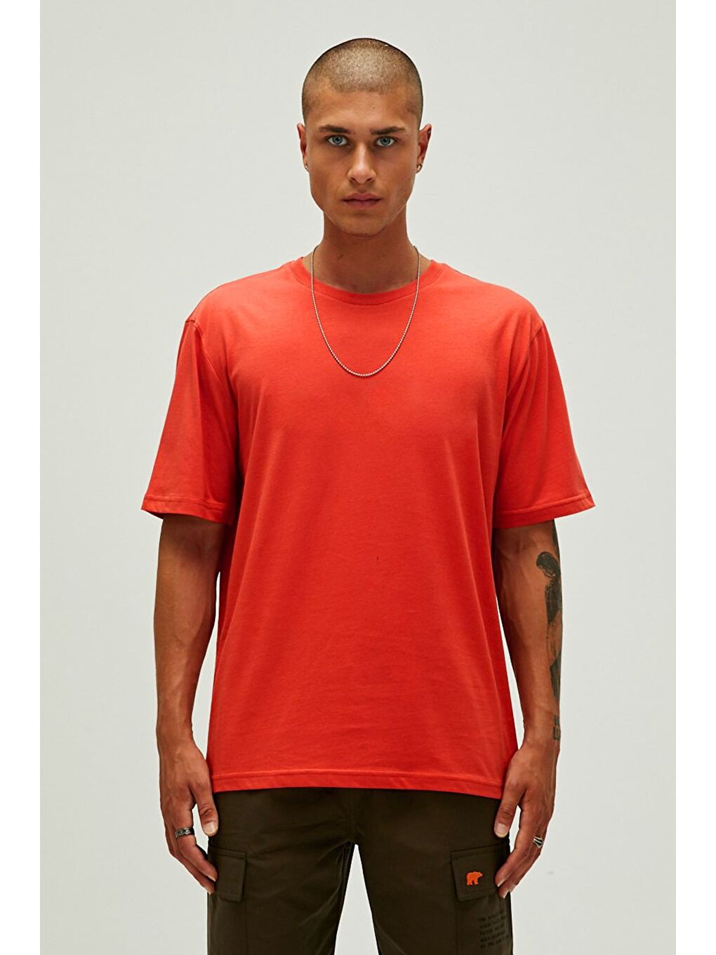 Routıne Kırmızı Basic Erkek Tişört