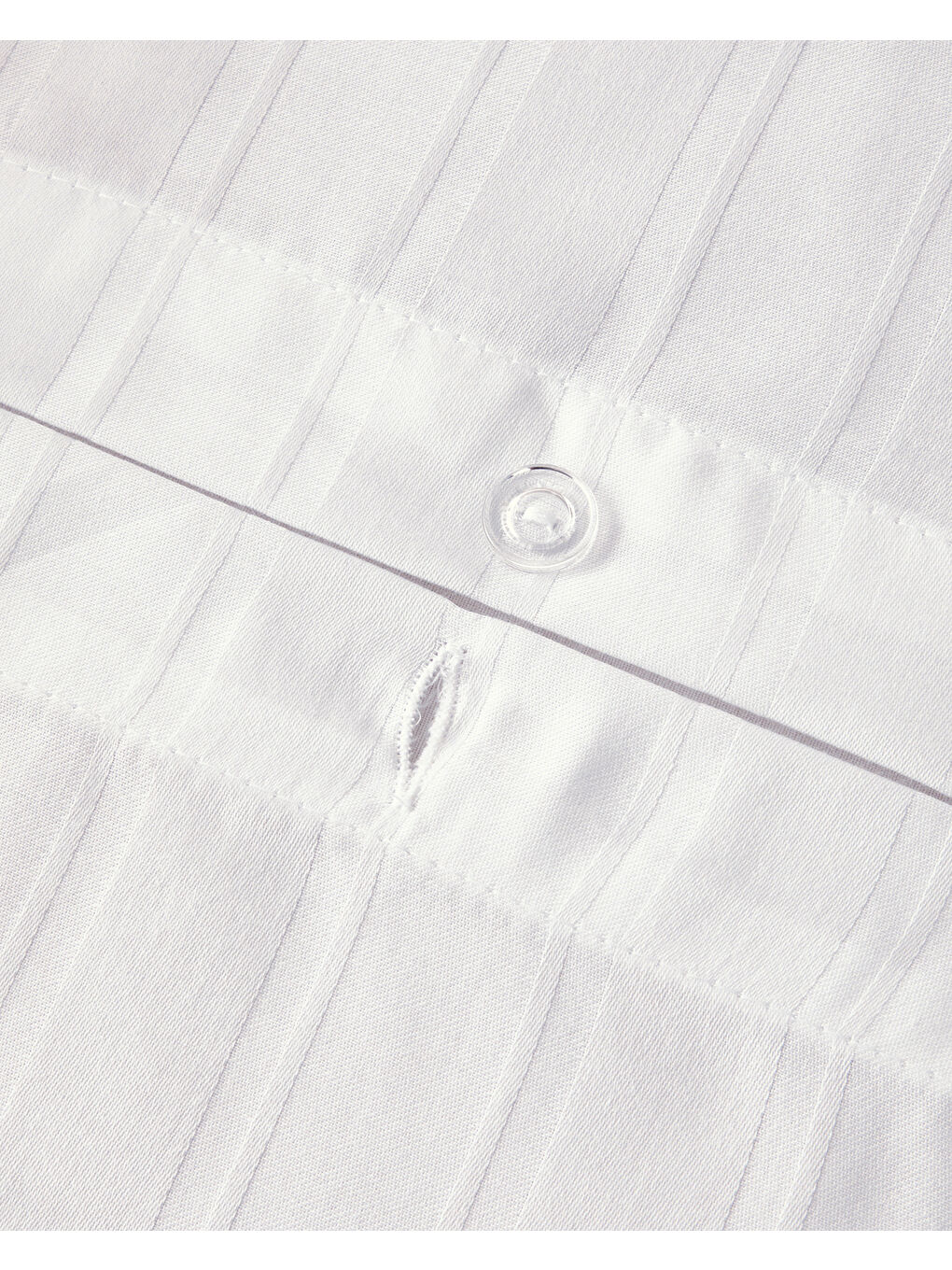 Lior Çizgili Pamuk Saten Çift Kişilik Nevresim Takımı 200x220 cm Beyaz-4