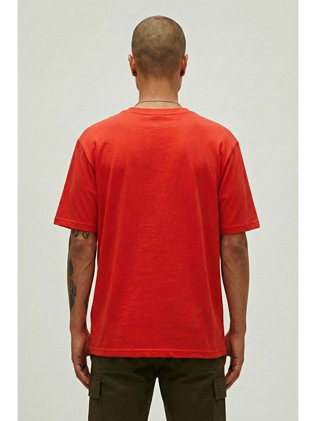 Routıne Kırmızı Basic Erkek Tişört-2