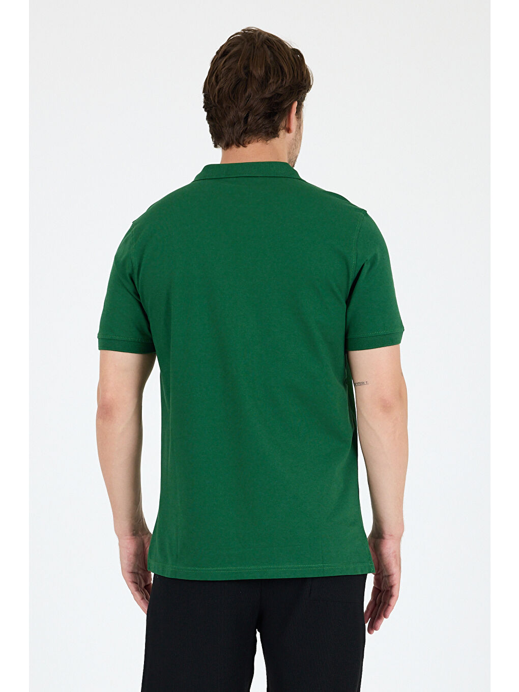 Yeşil Erkek Polo Yaka Kısa Kollu Tişört – %95 Pamuk %5 Elastan – Esnek, ve Rahat Erkek Tişört 0035-4