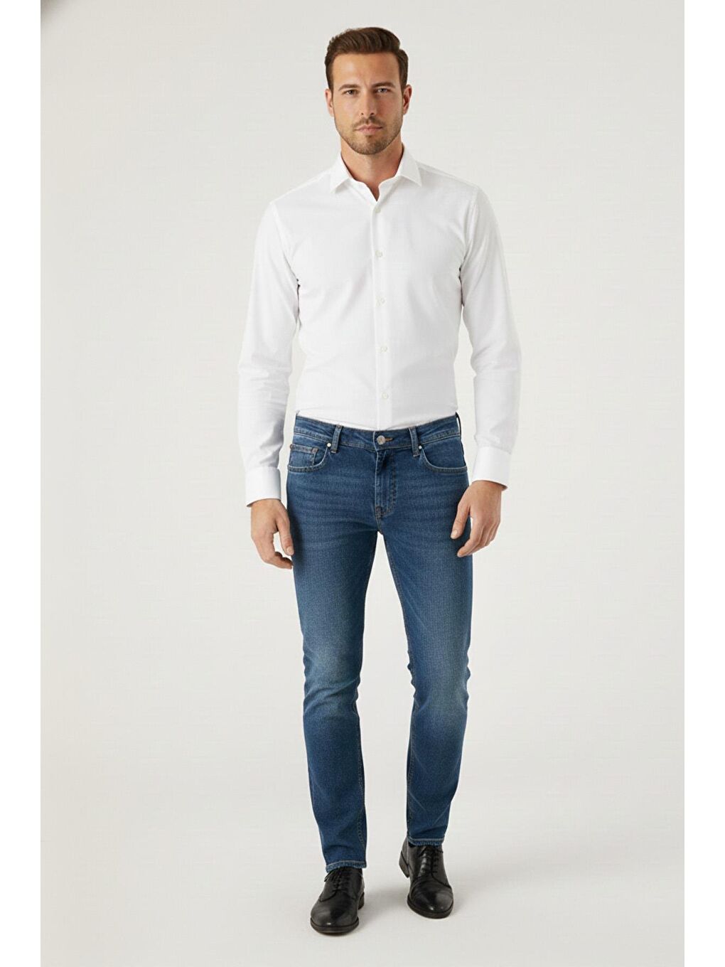 Mavi Giotelli Erkek Açık Lacivert Jean 1196 Dokuma Kumaş Normal Bel Standart Boy Pantolon-2