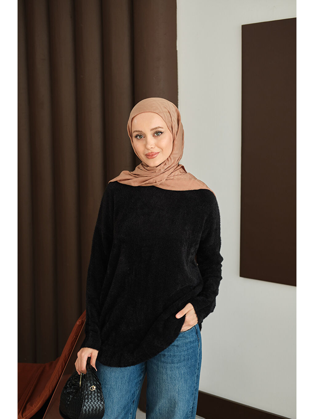 Kadın Püsküllü Tunik Siyah-2