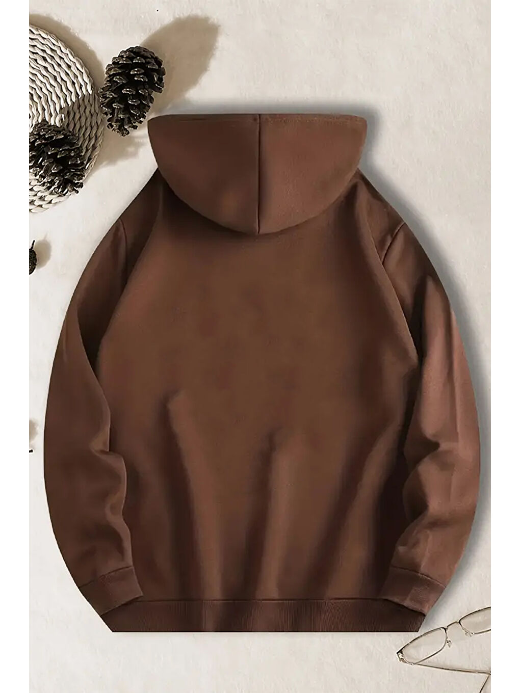 uyguntarz Açık Kahverengi Iridescent Serendipity Baskılı Oversize Sweatshirt - 1