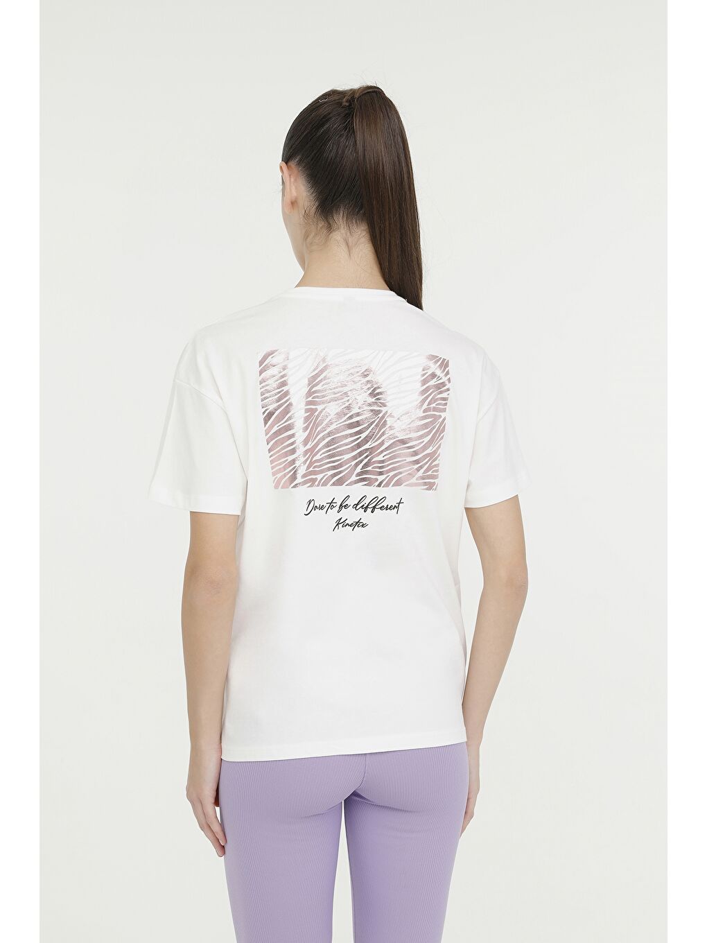 Bej WL HESTIA  11MDK403 4FX Ekru Kadın Kısa Kol Tişört-1