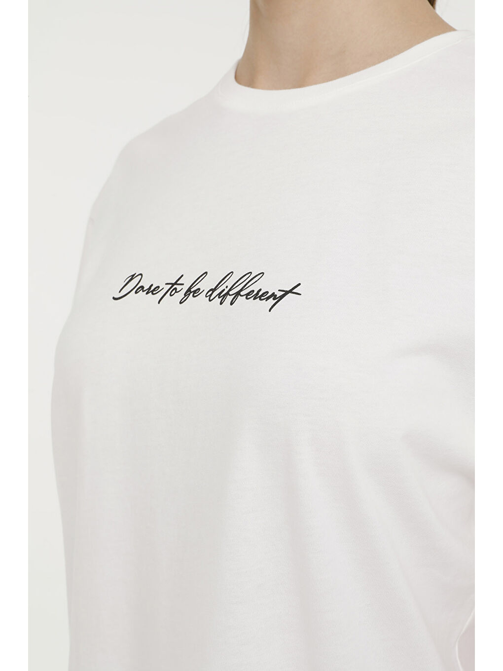 Bej WL HESTIA  11MDK403 4FX Ekru Kadın Kısa Kol Tişört-3