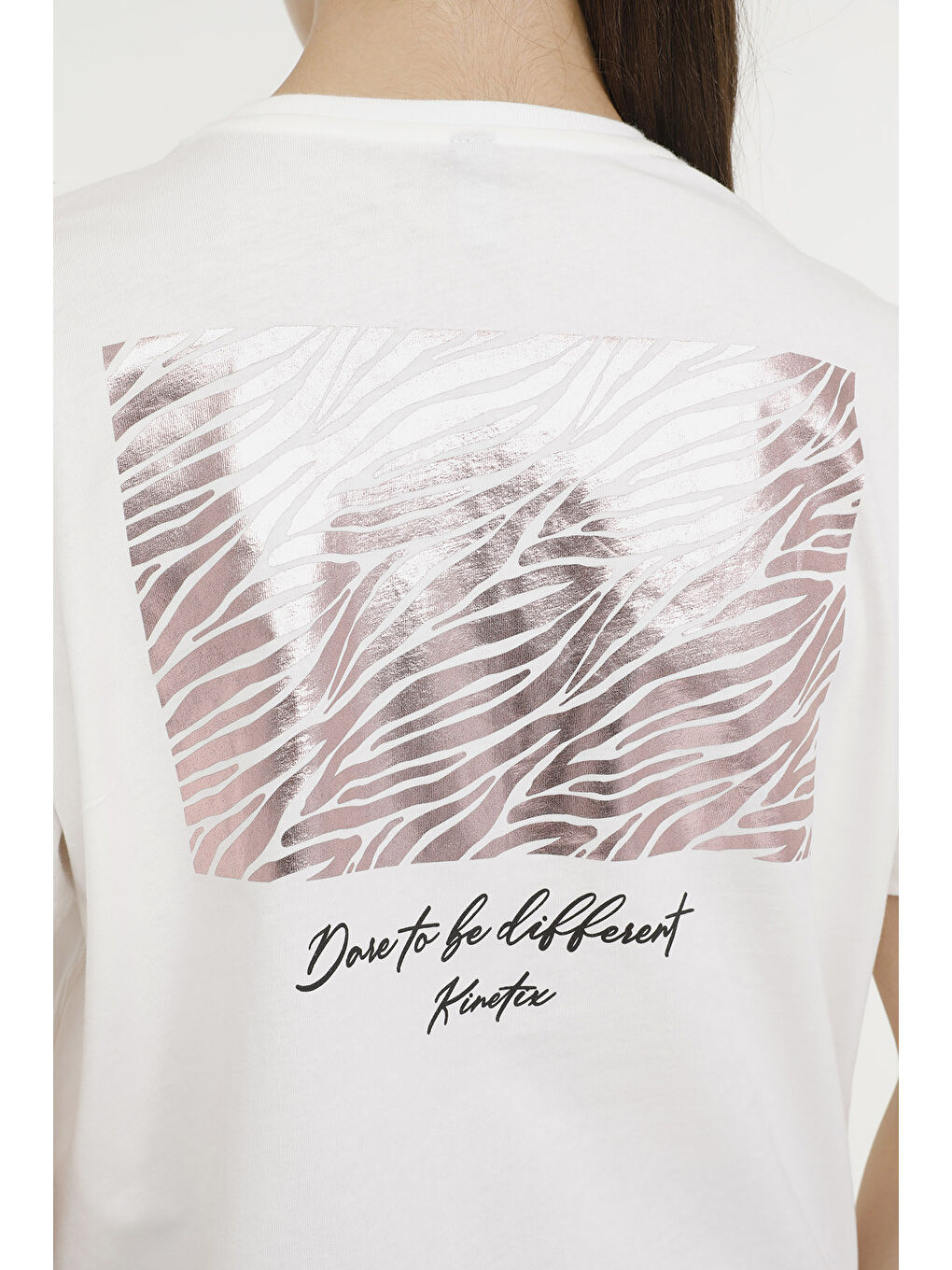 Bej WL HESTIA  11MDK403 4FX Ekru Kadın Kısa Kol Tişört-4