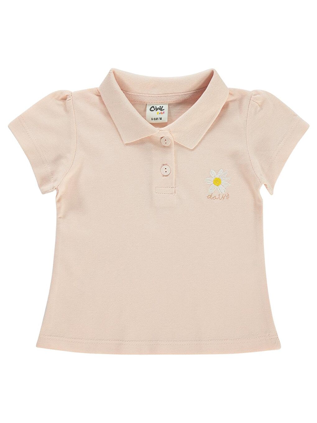 Pembe Baby Kız Bebek Tişört 6-18 Ay Pudra