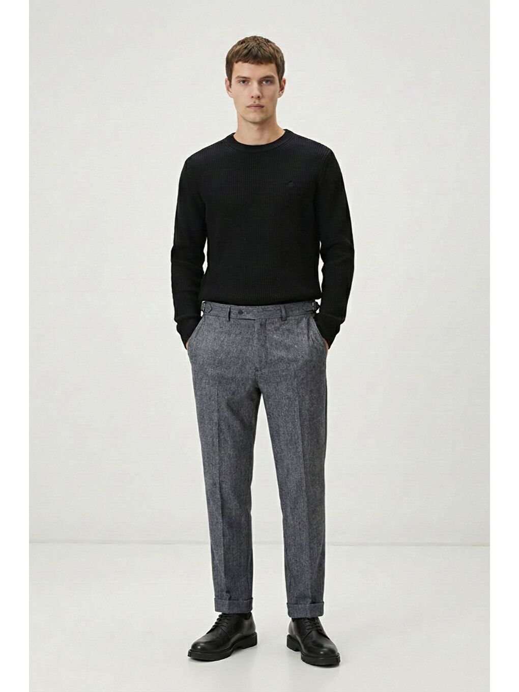 Giotelli Erkek Yün 6 Drop Klasik Antrasit Pantolon-1