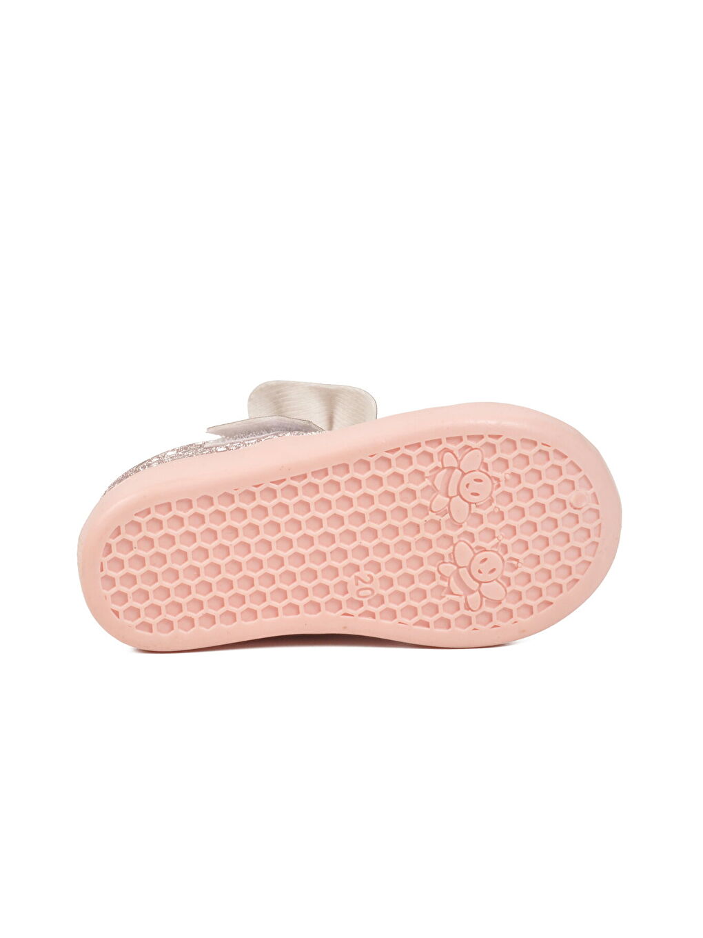 Pembe Pudra Cırtlı Hafif Fiyonk Detaylı Anatomik Bebek Ayakkabı Darla İA-4