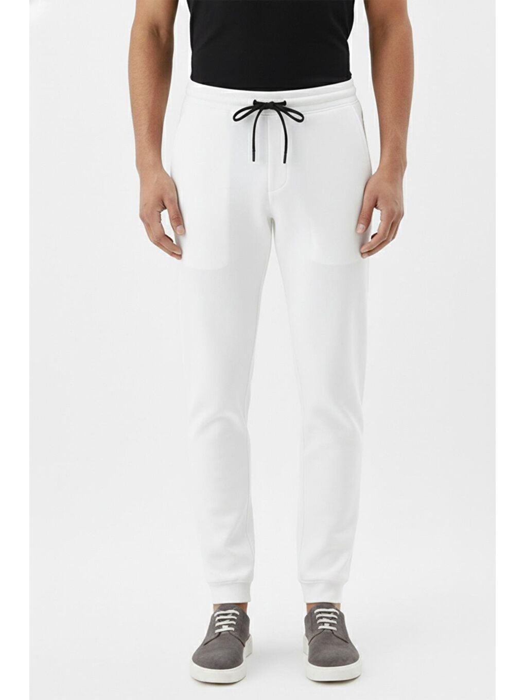 Giotelli Ekru Regular Fit Pamuk Karışımlı Örme Jogger Pantolon