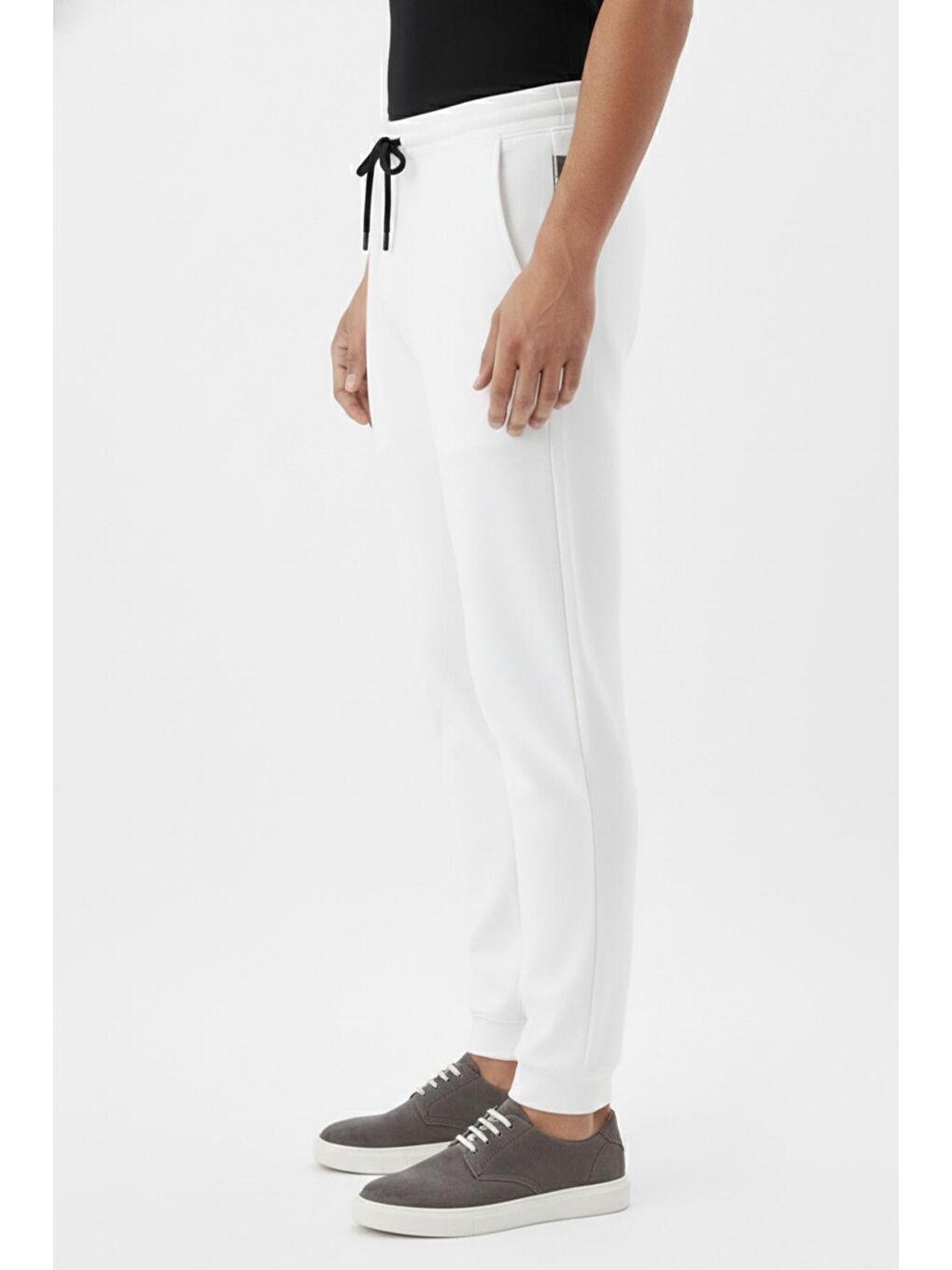 Giotelli Ekru Regular Fit Pamuk Karışımlı Örme Jogger Pantolon-2