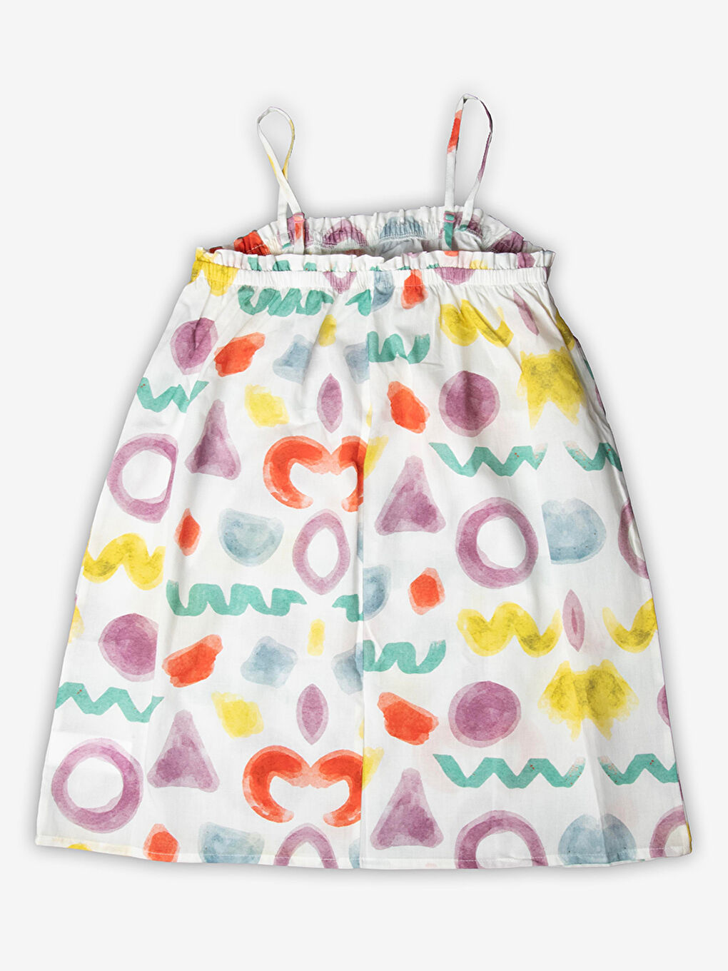 Karışık Luna Desenli Kız Çocuk Elbise-2