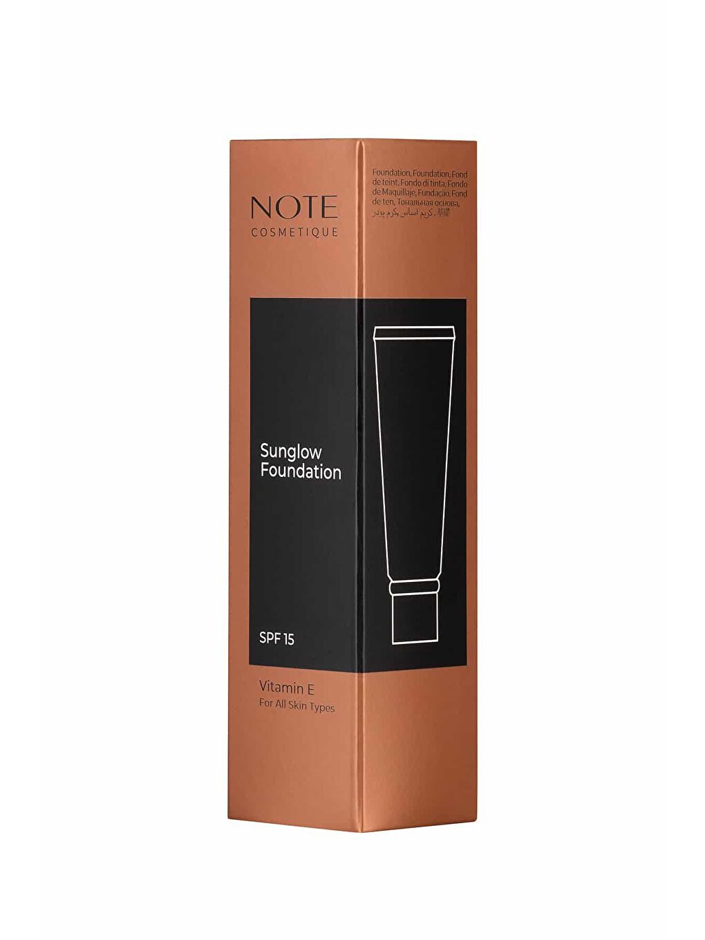 Note Cosmetique Bronz Sunglow 20 Işıltılı SPF 15 Bronzlaştırıcı Fondöten - 2