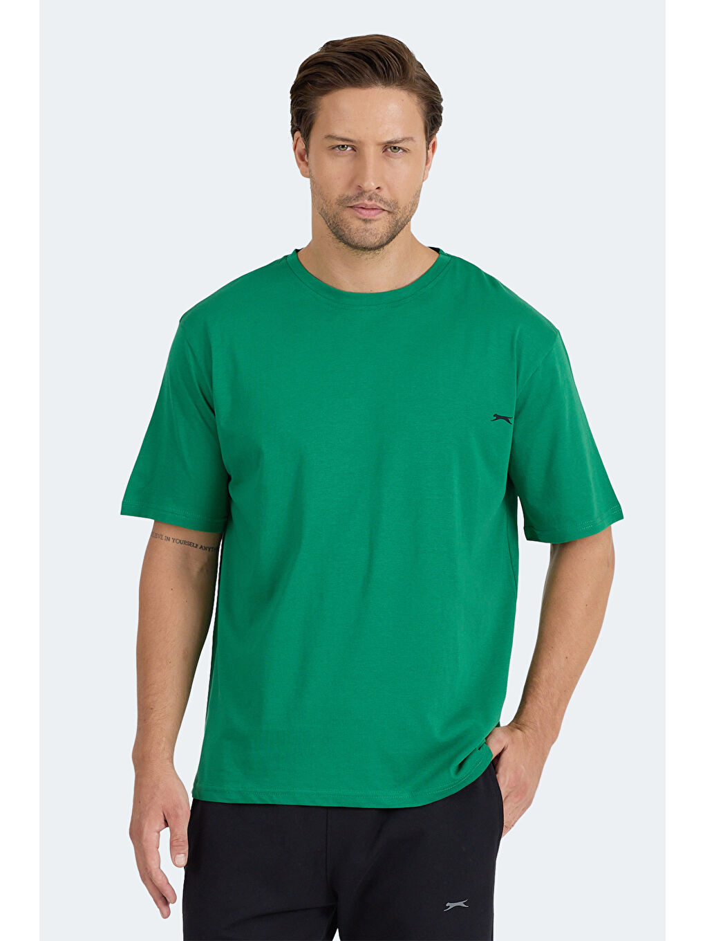 Karışık KAISER 3 lü Set Erkek Taş Gri - Lacivert - Koyu Yeşil %100 Pamuk Tişört-2