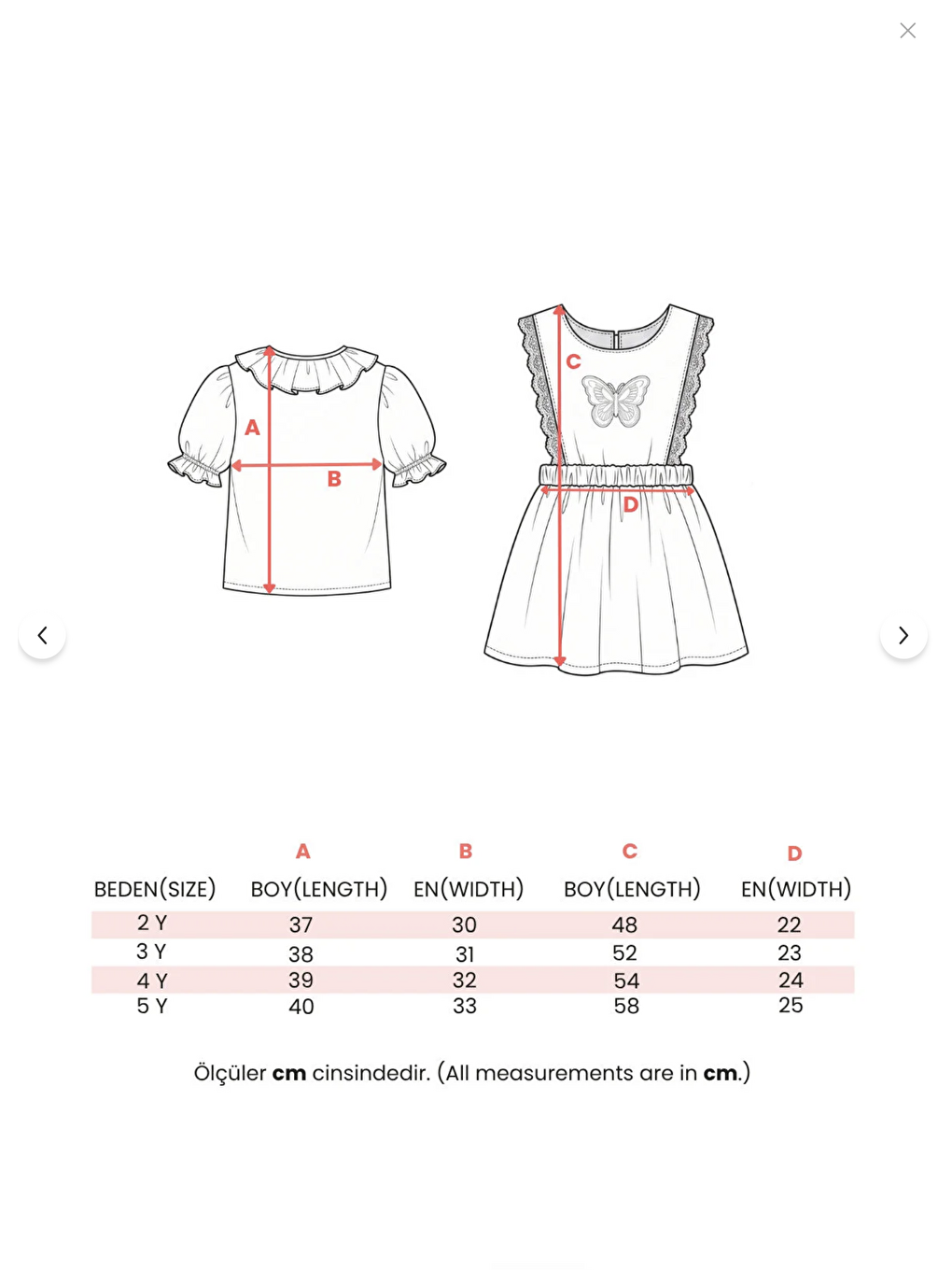 Bej Kız Çocuk Pamuklu Kelebek Detaylı Elbise-2
