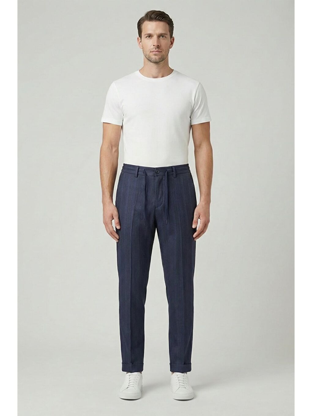 Giotelli Erkek Viskon Karışımlı Klasik Lacivert Pantolon-1