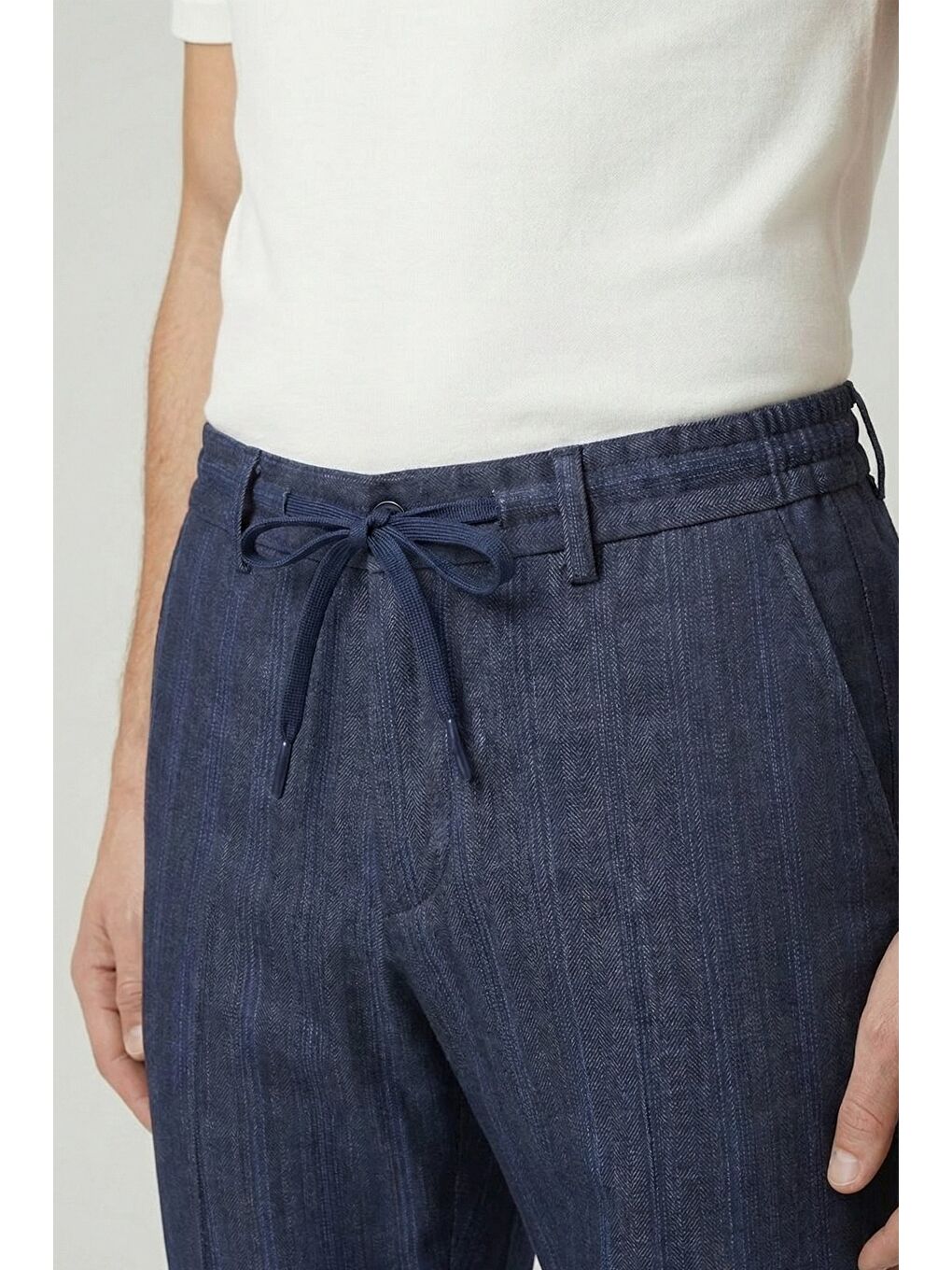 Giotelli Erkek Viskon Karışımlı Klasik Lacivert Pantolon-2