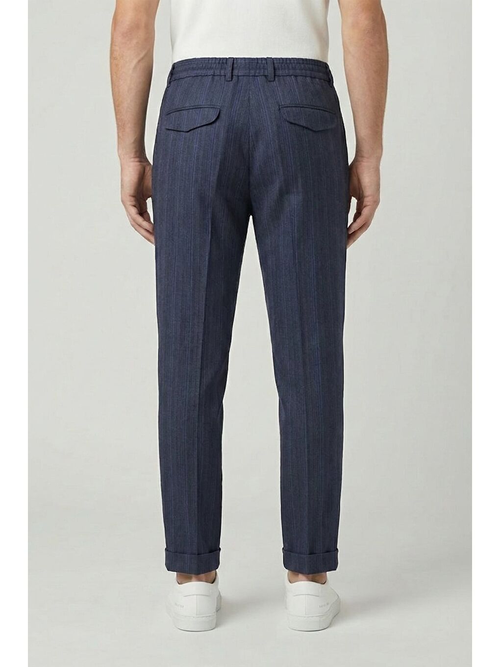Giotelli Erkek Viskon Karışımlı Klasik Lacivert Pantolon-3