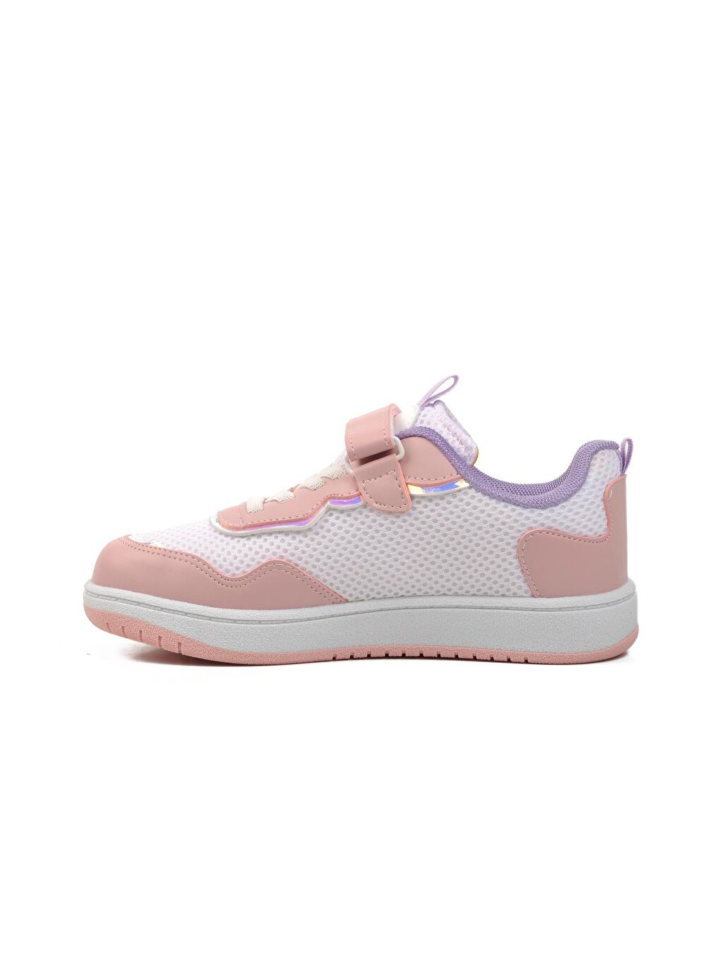 Ayakmod Pudra Pembe Pudra Cırtlı Fileli Unisex Çocuk Sneaker Connel-F - 1