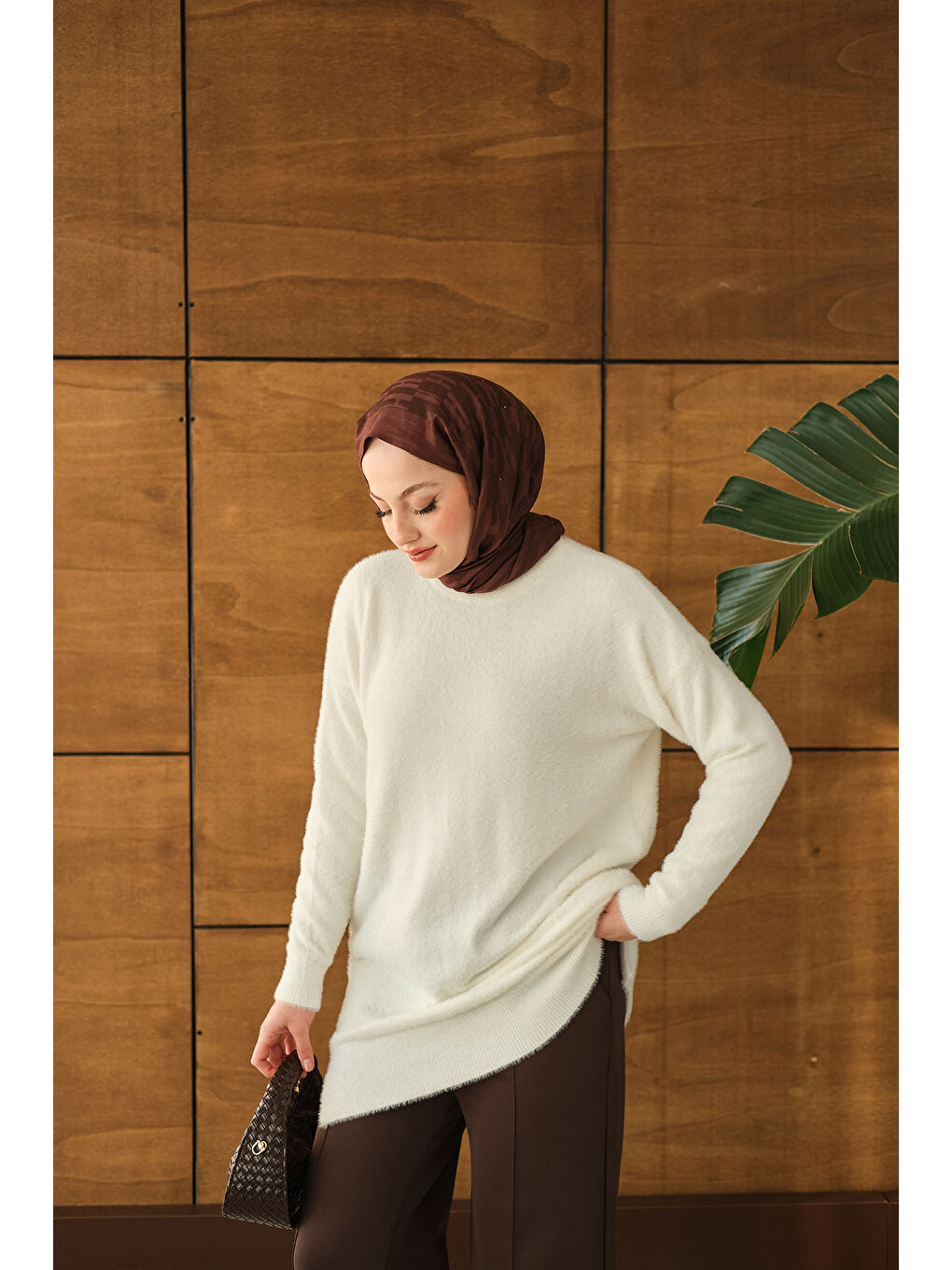 Kadın Püsküllü Tunik Beyaz-1