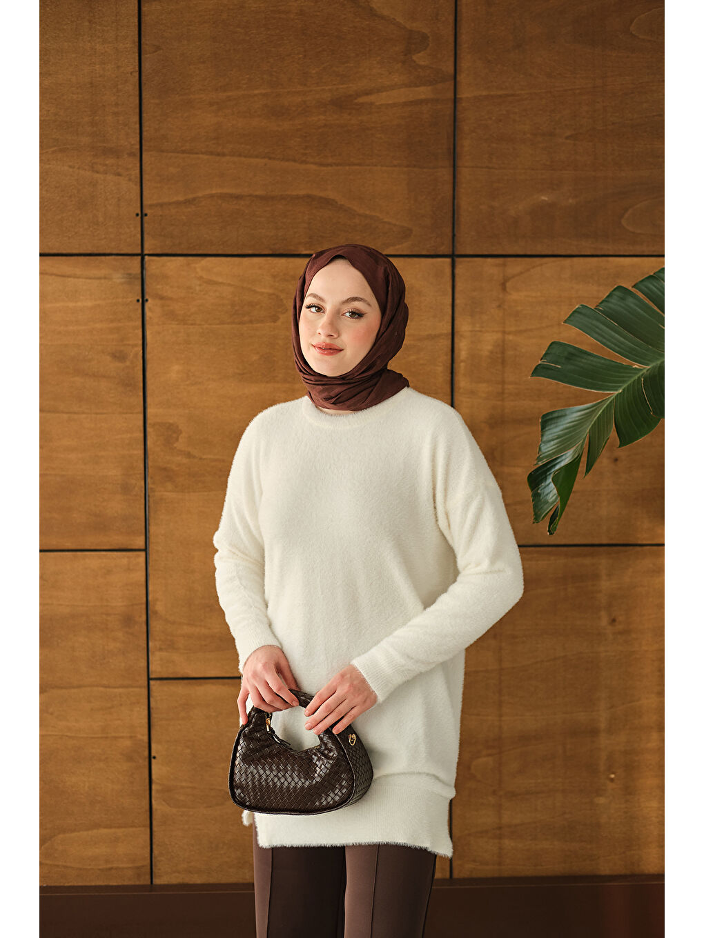 Kadın Püsküllü Tunik Beyaz-2