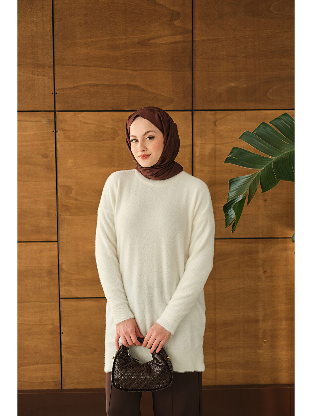 Kadın Püsküllü Tunik Beyaz-3