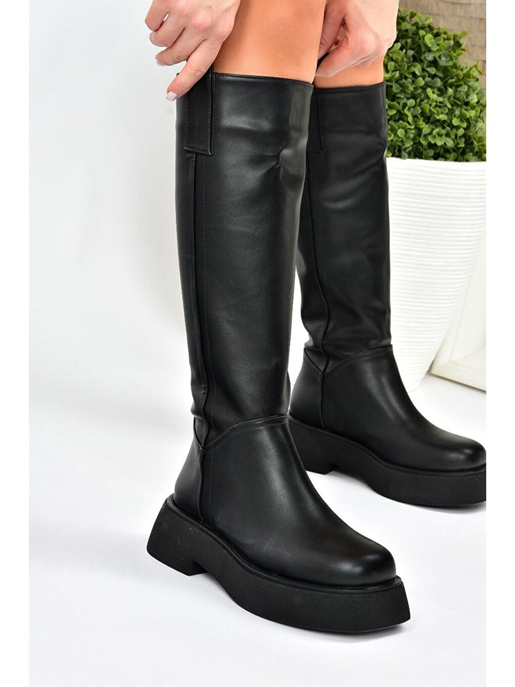 L6101304 Siyah Kadın Çizme-1