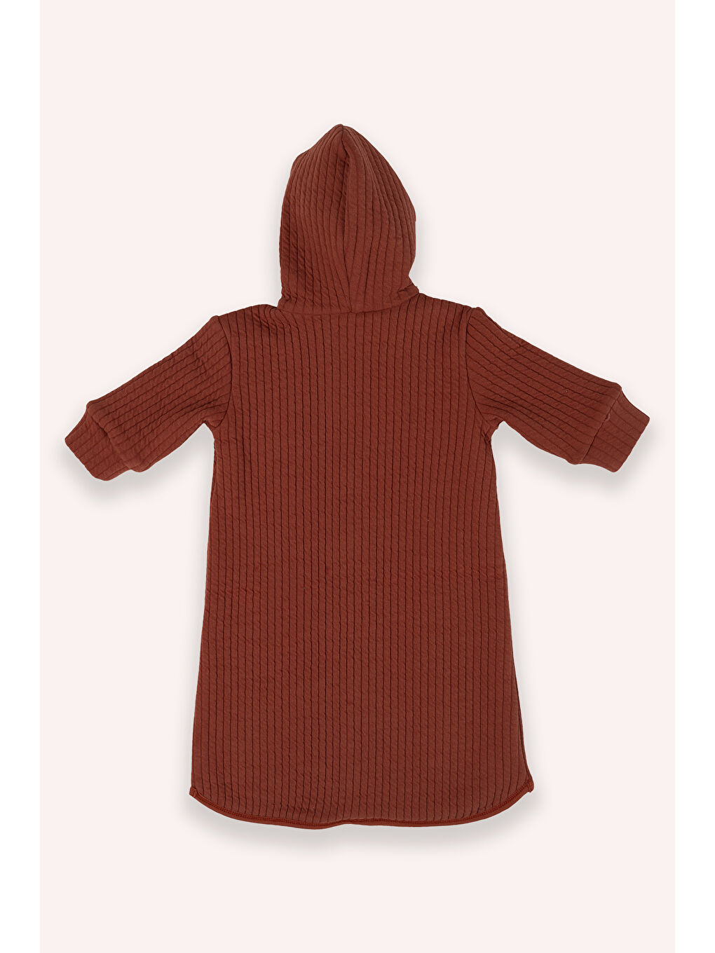 Kahverengi Kız Çocuk Fermuarlı Tulum Baskılı-2