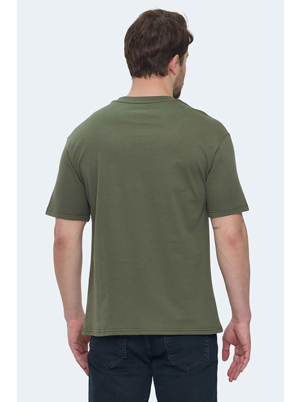 Karışık VELLAMO 3 lü Set Erkek Haki - Gri - Siyah Tişört-5