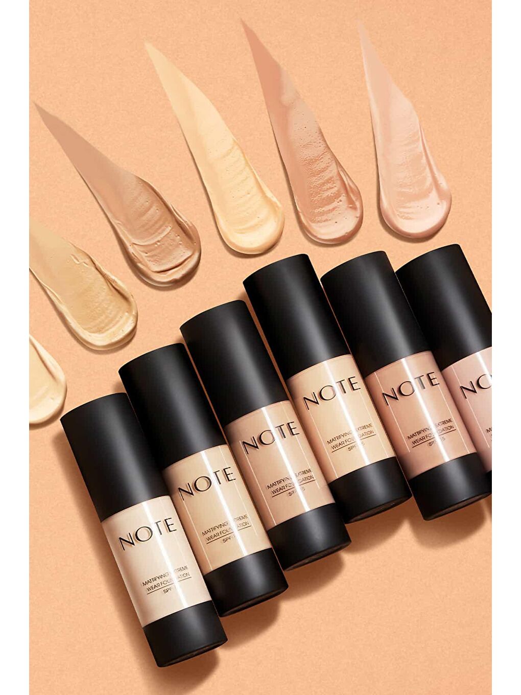 Note Cosmetique Bej Mattifying Extreme Wear 125 Beige Ivory Mat Bitişli SPF 15 Kapatıcı Fondöten - 4