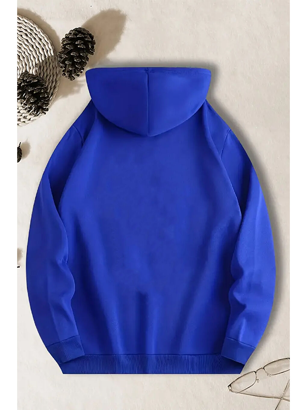 uyguntarz Mavi Iridescent Serendipity Baskılı Oversize Sweatshirt - 1