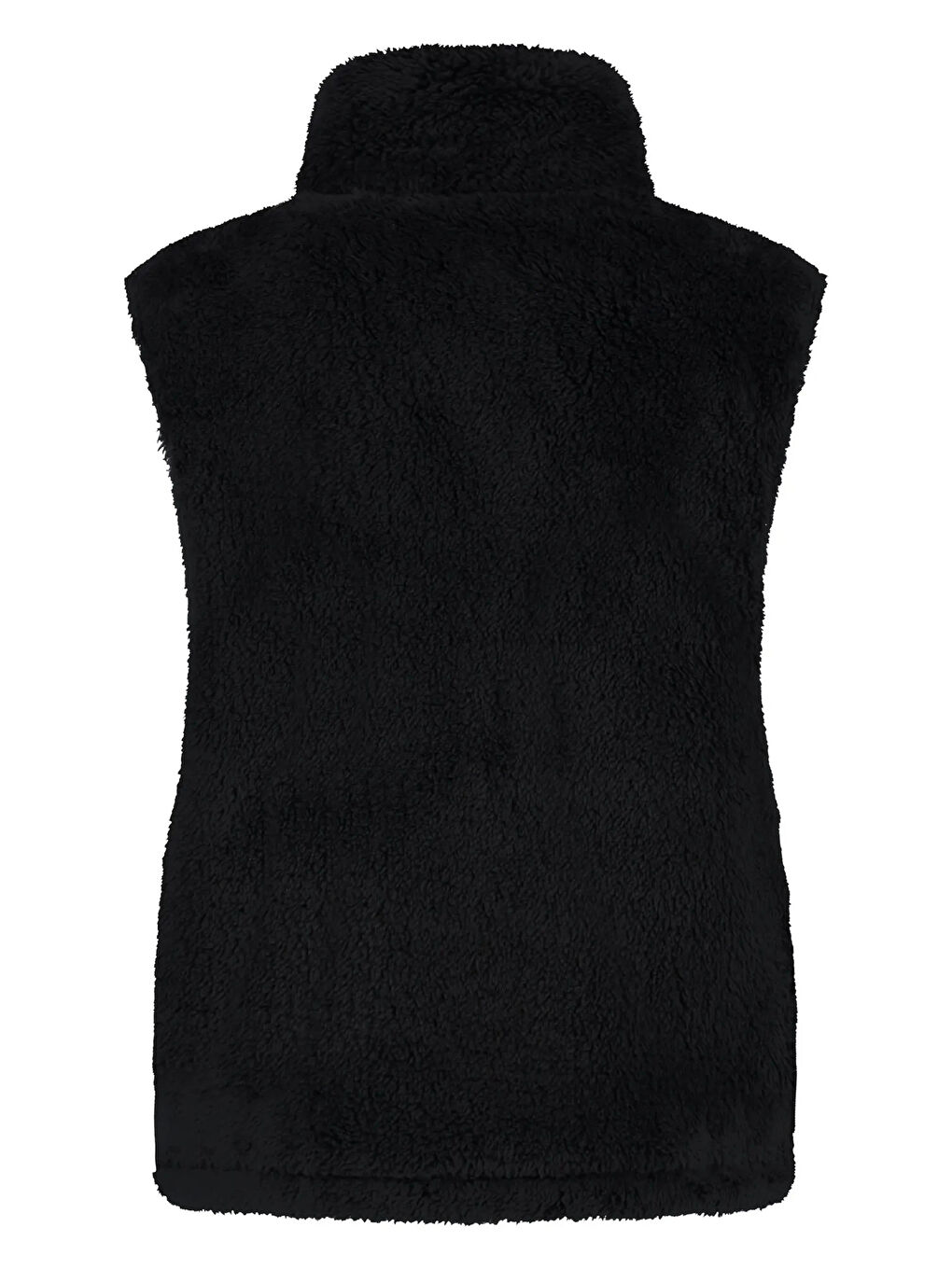 Siyah Onlbari Regular Fit Dik Yaka Cepli Pelüş Yelek 15358902-1