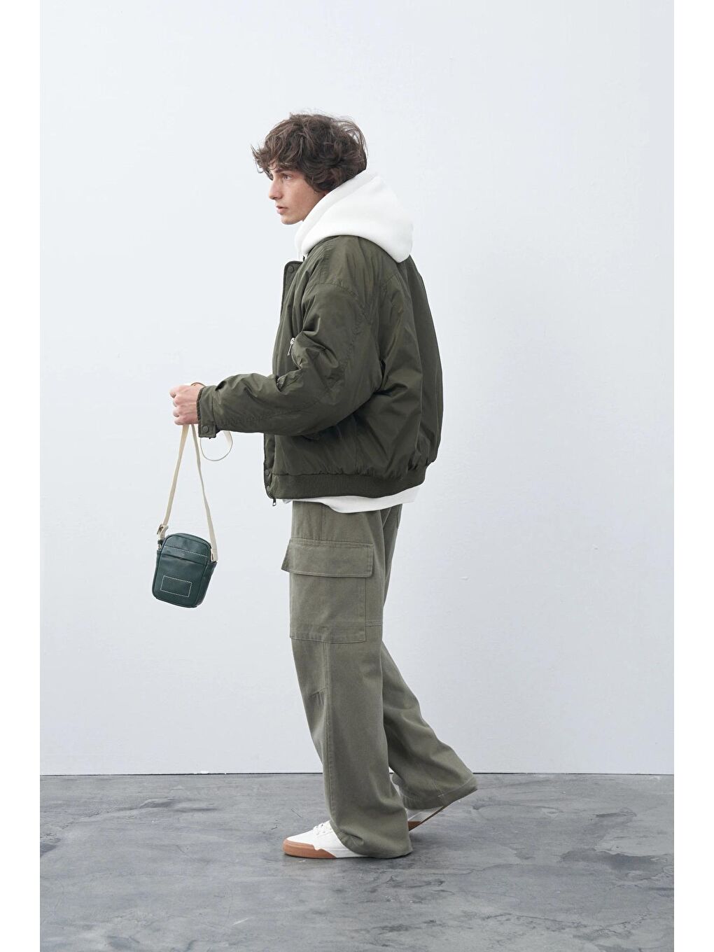 Haki Oversize Bomber Ceket-2