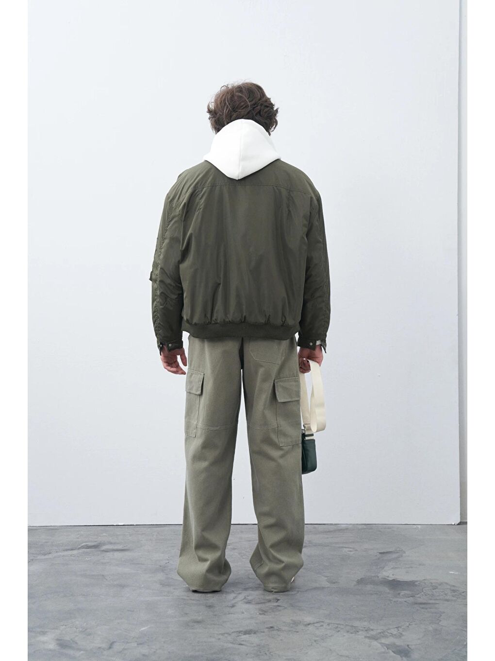 Haki Oversize Bomber Ceket-3