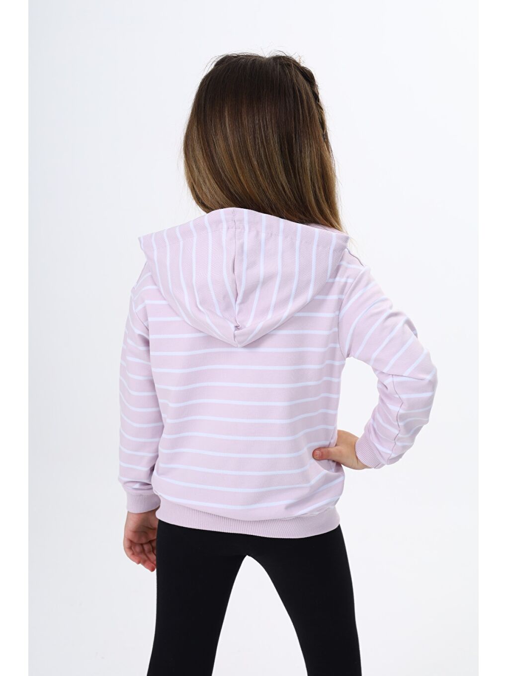 Lila Kız Çocuk Baskılı Hırka-3