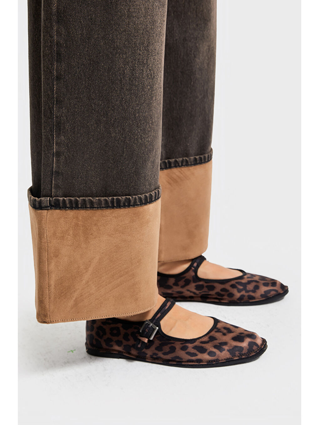 Mavi Kadın Koyu T.Kot Rengi 4w5-137 Süper Baggy Fit Paça Süet Kumaş Detaylı Tasarım Denim Jean-3