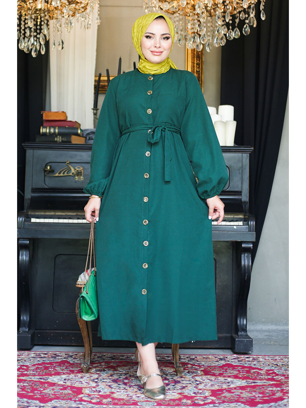 Yeşil Elbise Zümrüt - 27289-2