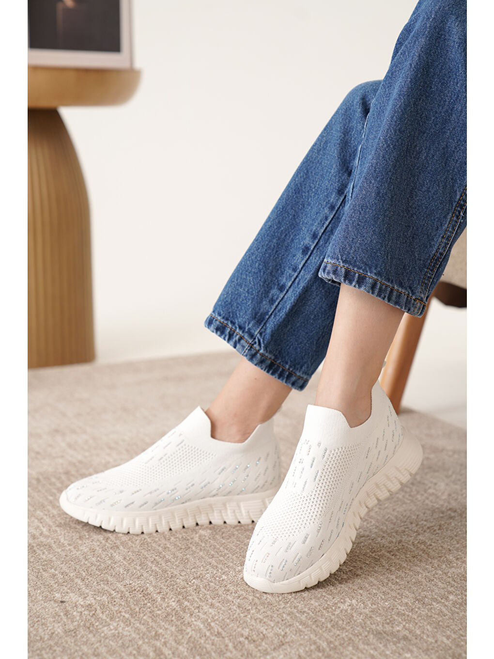 Beyaz Marvin Günlük Ortopedik Kadın Sneaker Spor Ayakkabı