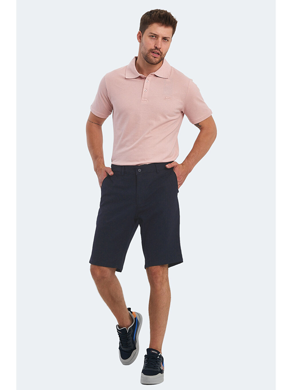 EASILY 2 li Set Erkek Bej - Lacivert Şort-6