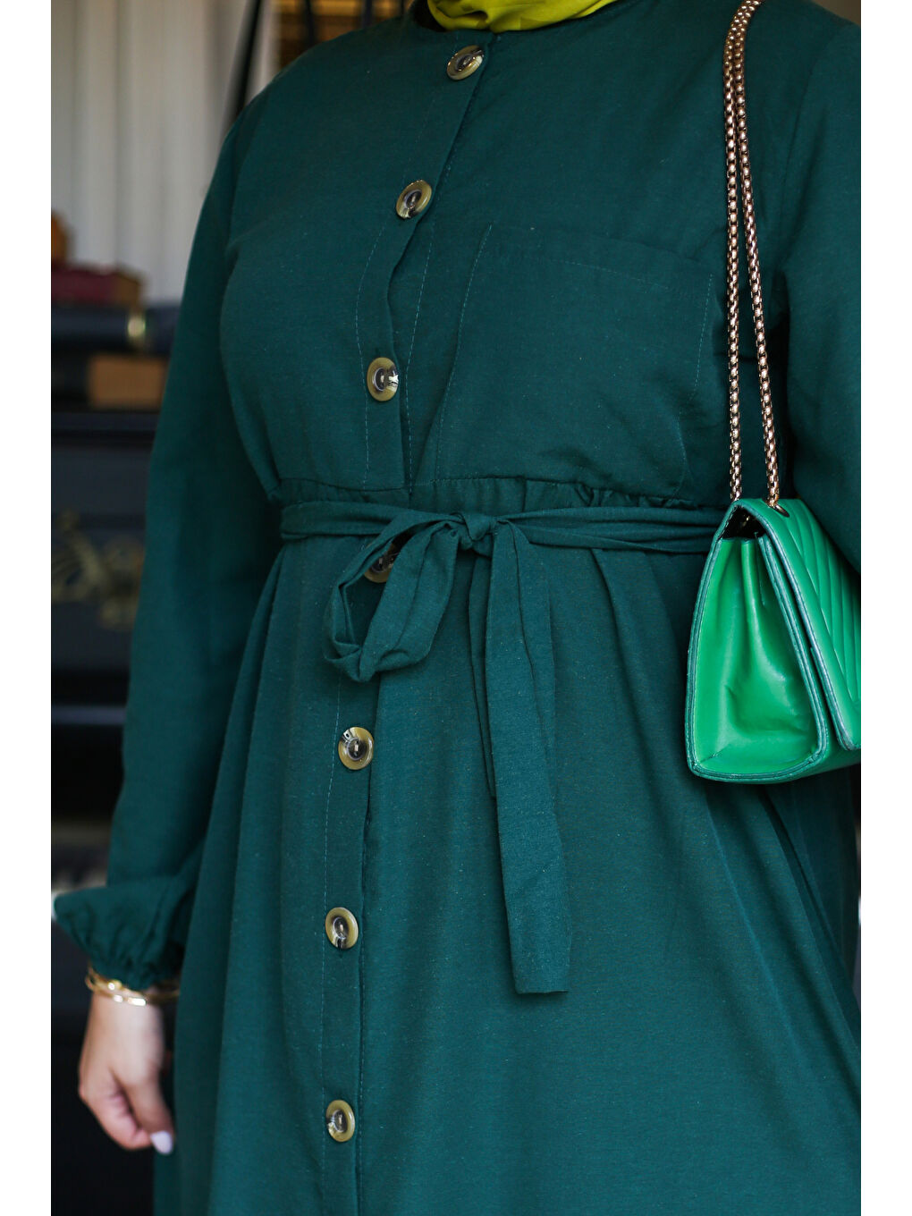 Yeşil Elbise Zümrüt - 27289-5