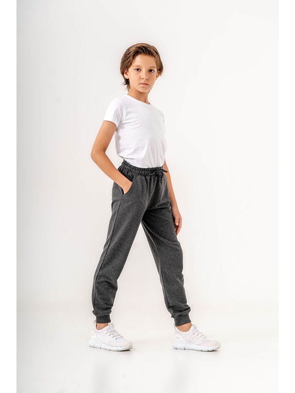 Siyah Basic Erkek Çocuk 3'Lü Eşofman Altı-2