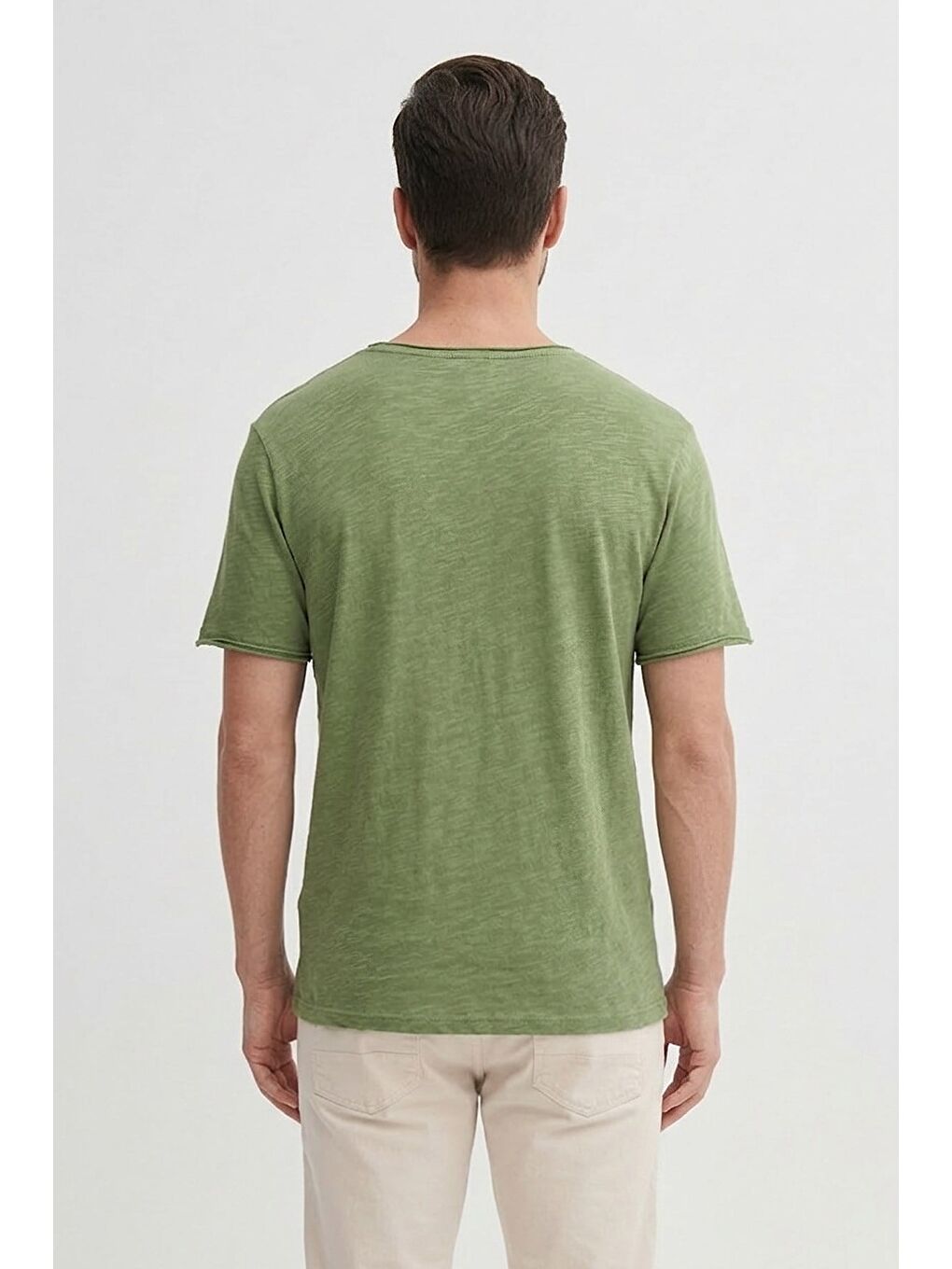 Rose Soluk Yeşil Erkek Baskılı Tişört-2